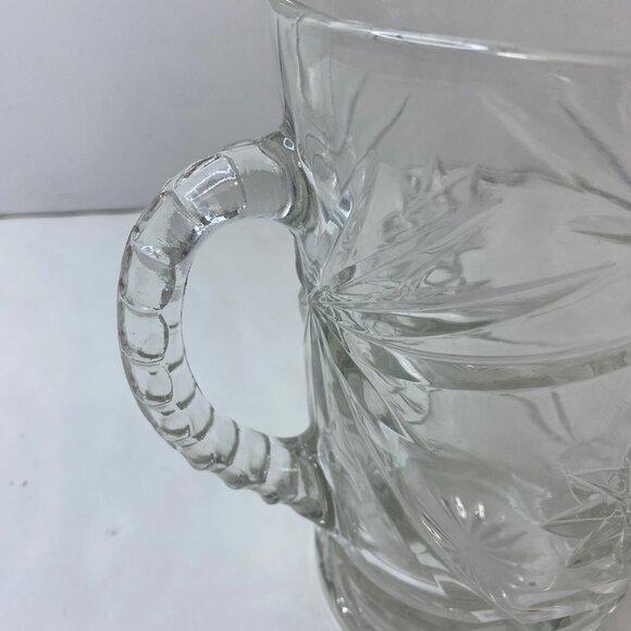 Anchor Hocking Early American Prescut Star of David Glass Pitcher Vintage - Picture 3 of 9